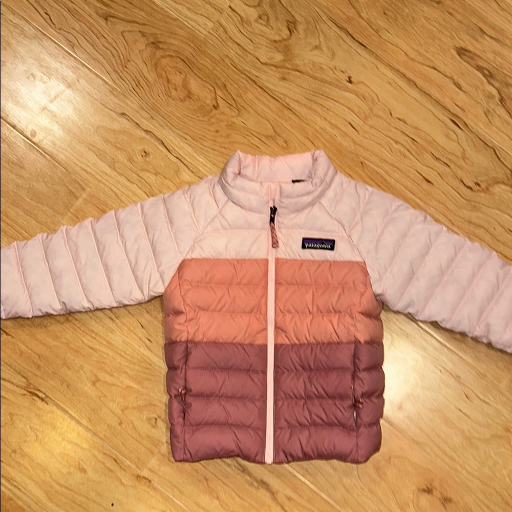 Patagonia Kids Pink Ombré Down Puffer Jacket